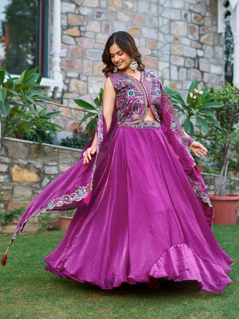 Beautiful Sharara Skirt Lahenga Outfits - Image 5 in Surat